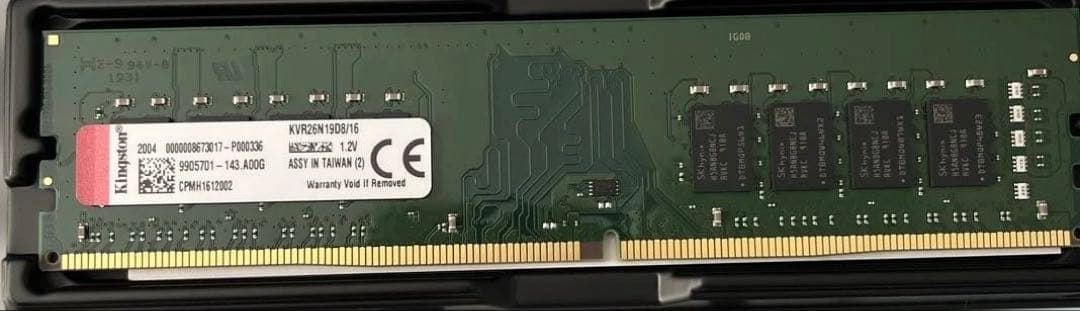 KVR26N19D8/16 16GB DDR4 2666MHz メモリ