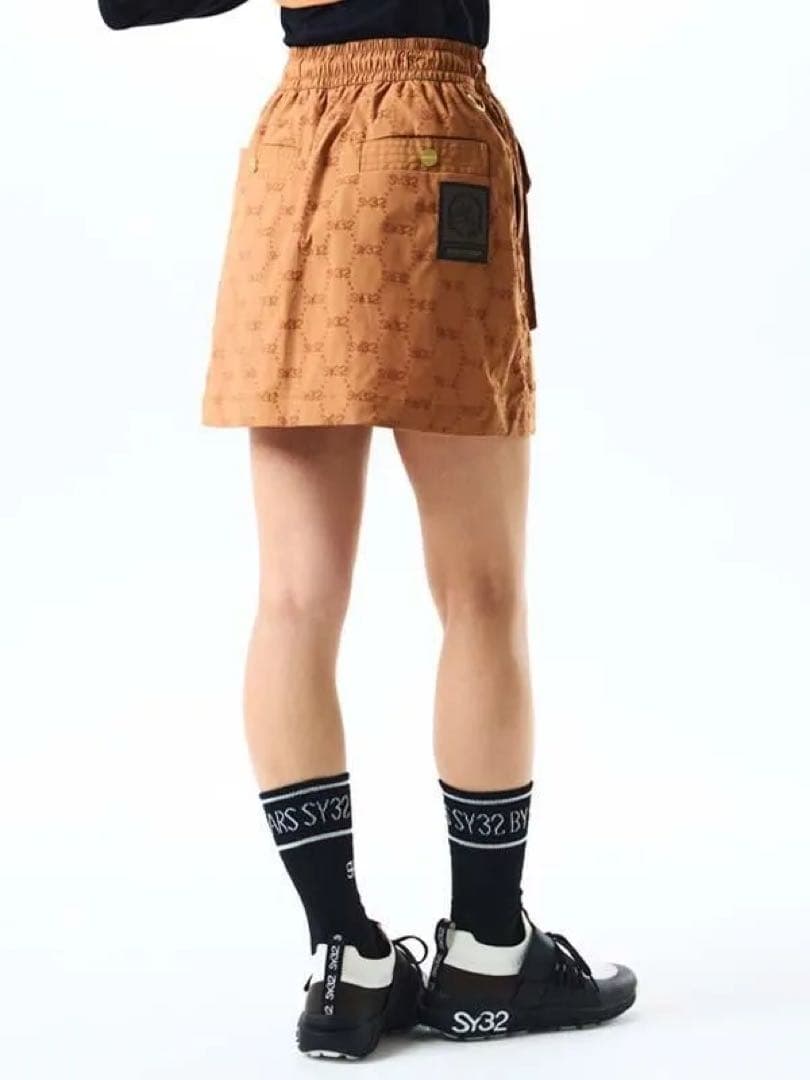 SY32 SYG FLOCKY STRETCH SKIRT ゴルフ　ブラック　M