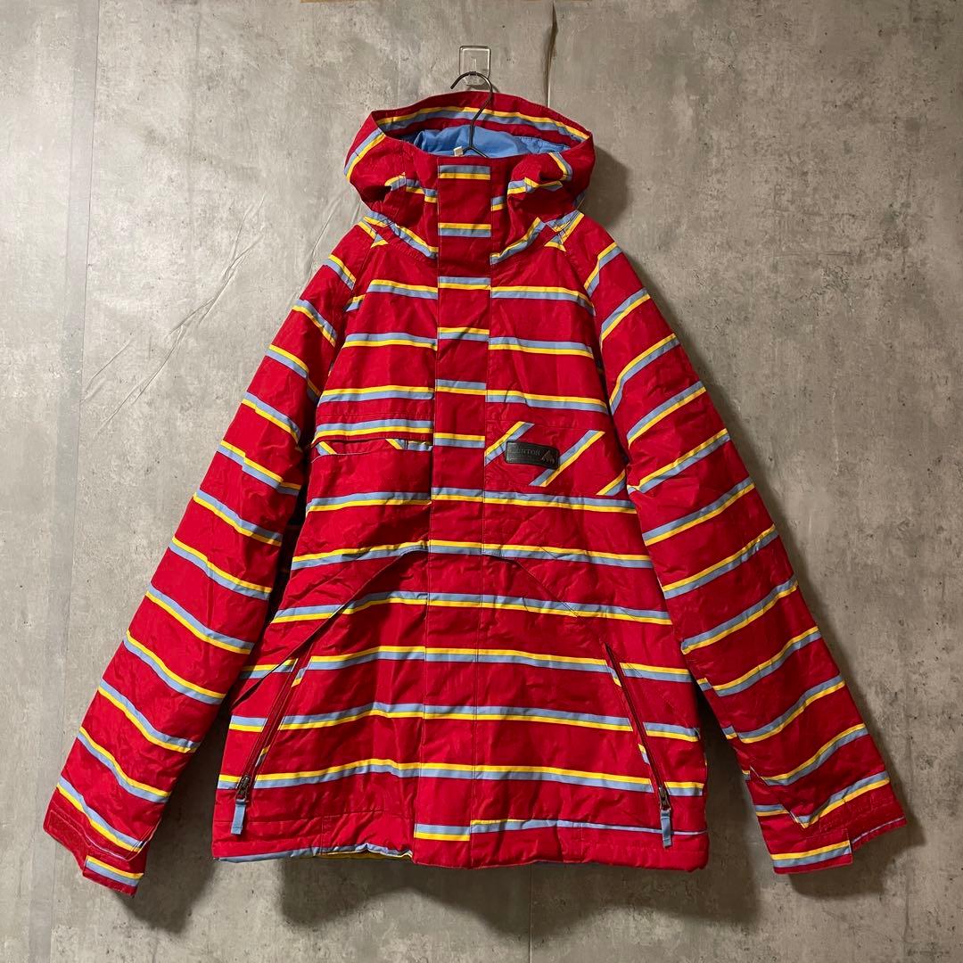 Burtonバートンスキーウェアスノーボードジャケットパーカーフード付き赤レッド
