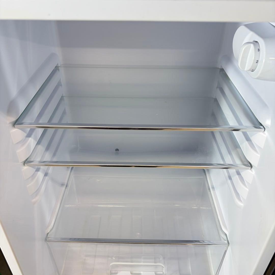 745レトロデザイン冷蔵庫！！　小型　一人暮らし　2ドア　右開き　ブラックカラー