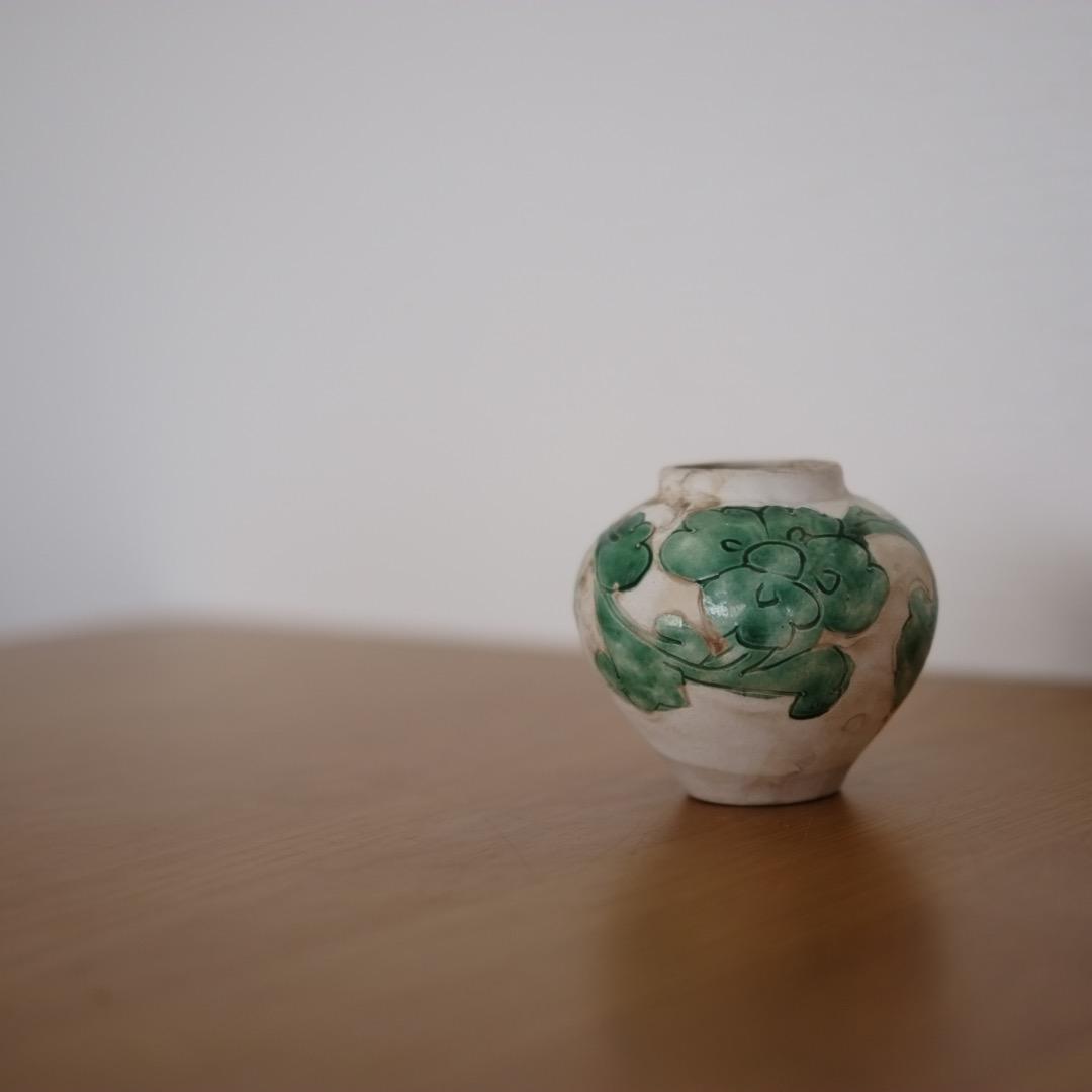 「希少」　唐三彩　遼三彩　小壺　(晩唐〜五代) 索中国古陶李朝古唐津伊万里