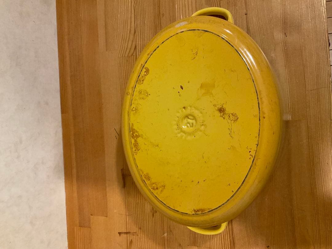 LE CREUSET ル・クルーゼ　両手鍋 イエロー