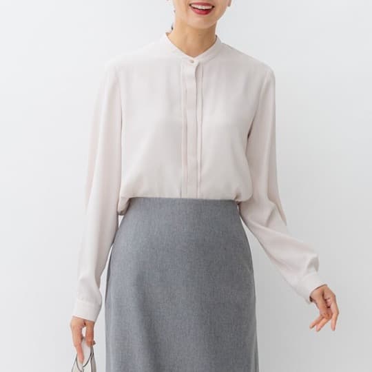 【極美品】23区 2023AW バックサテンアムンゼンブラウス 40 Lサイズ