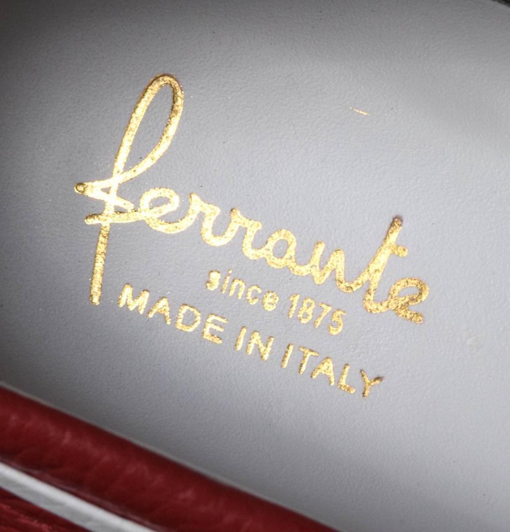 未使用 ferrante フェランテ レザー デッキシューズ 7 レッド 赤