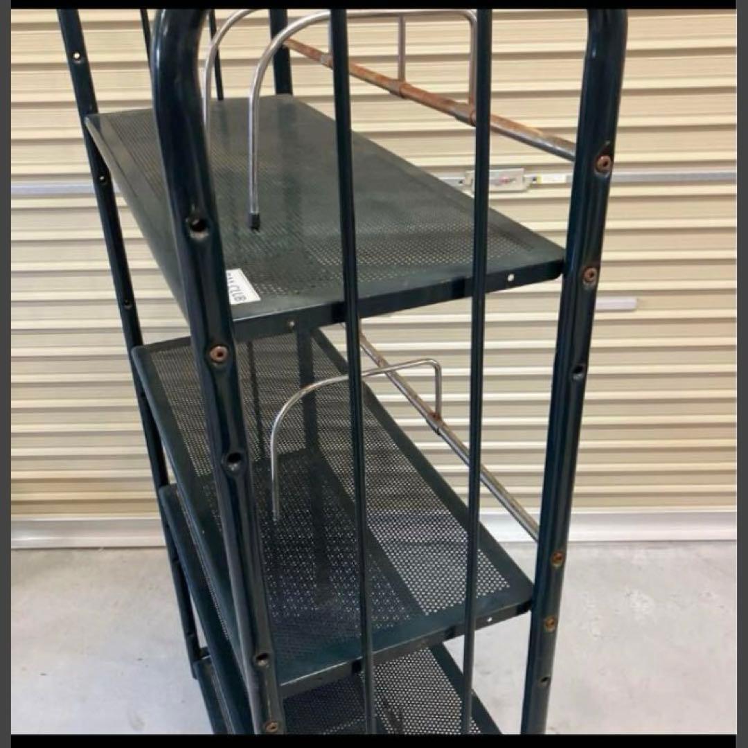 昭和レトロ インダストリアル オープンラック スチールラック 本棚 飾り棚古家具