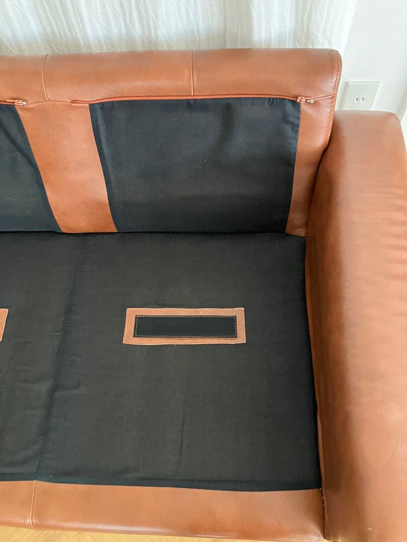 【送料込】unicoウニコ モルン レザーソファ3人掛け