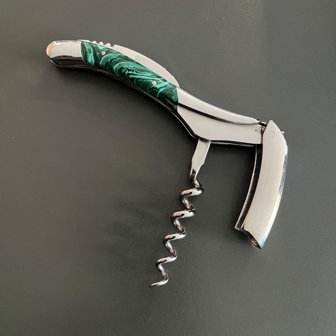 ［美品］ラギオール・アン・オブラック マラカイト ソムリエナイフ