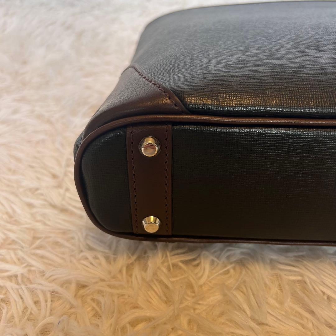 【新品未使用】FUJITAKA ビジネスバッグ 2way レザー 日本製 黒×茶