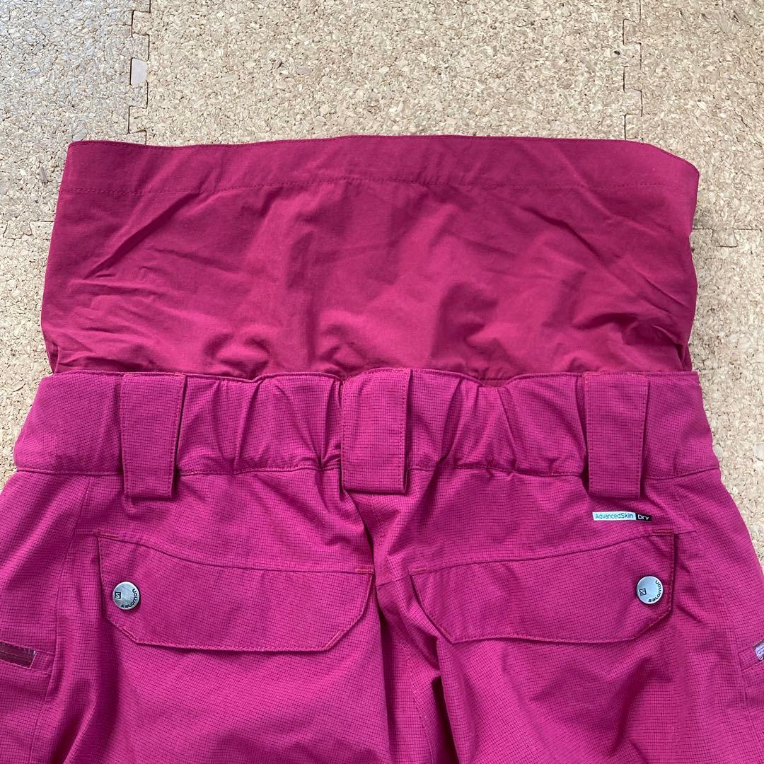 【美品】サロモン salomon スキーパンツ スキーウェア Mレディース紫