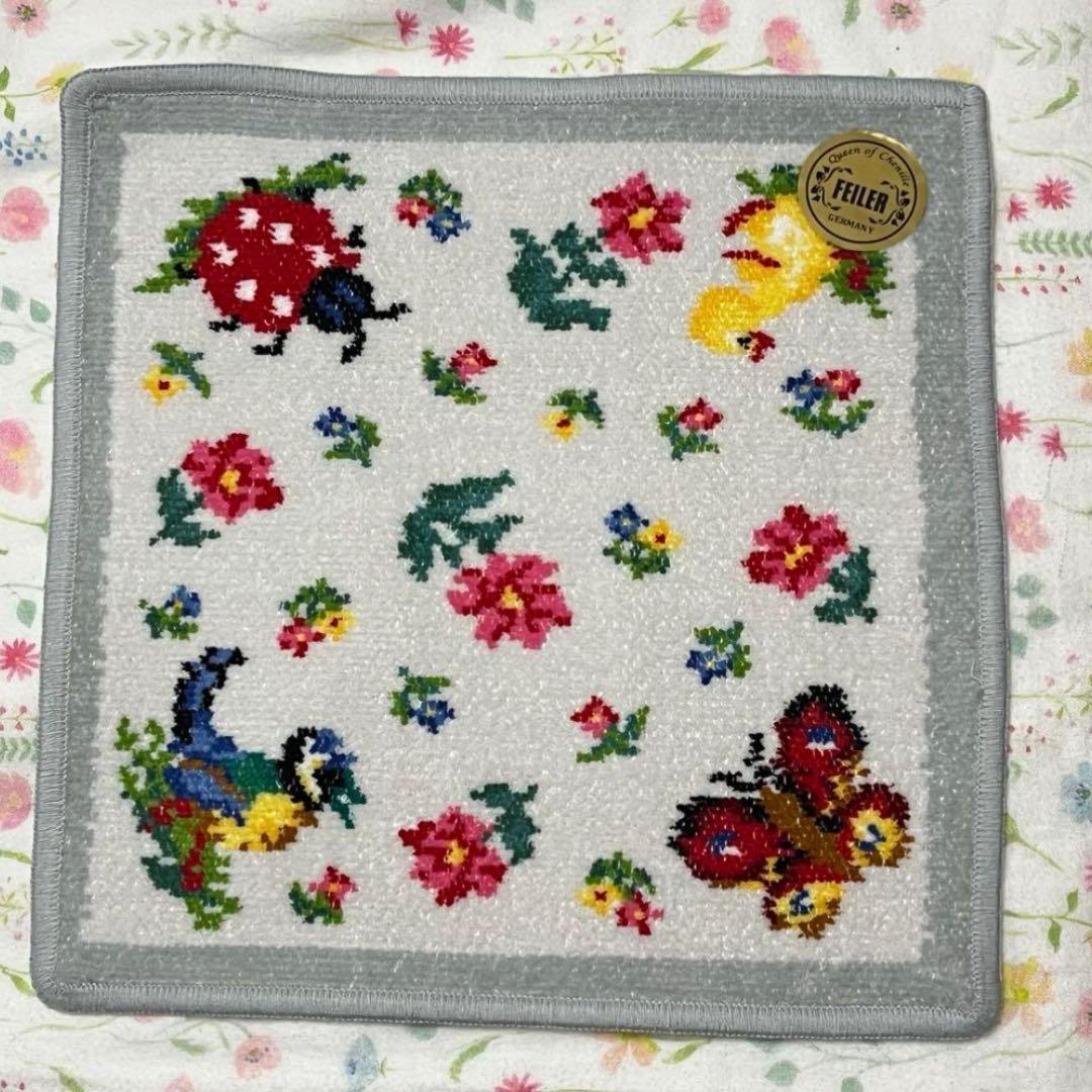 新品 フェイラー ハンカチ ハイジ ブルー web限定