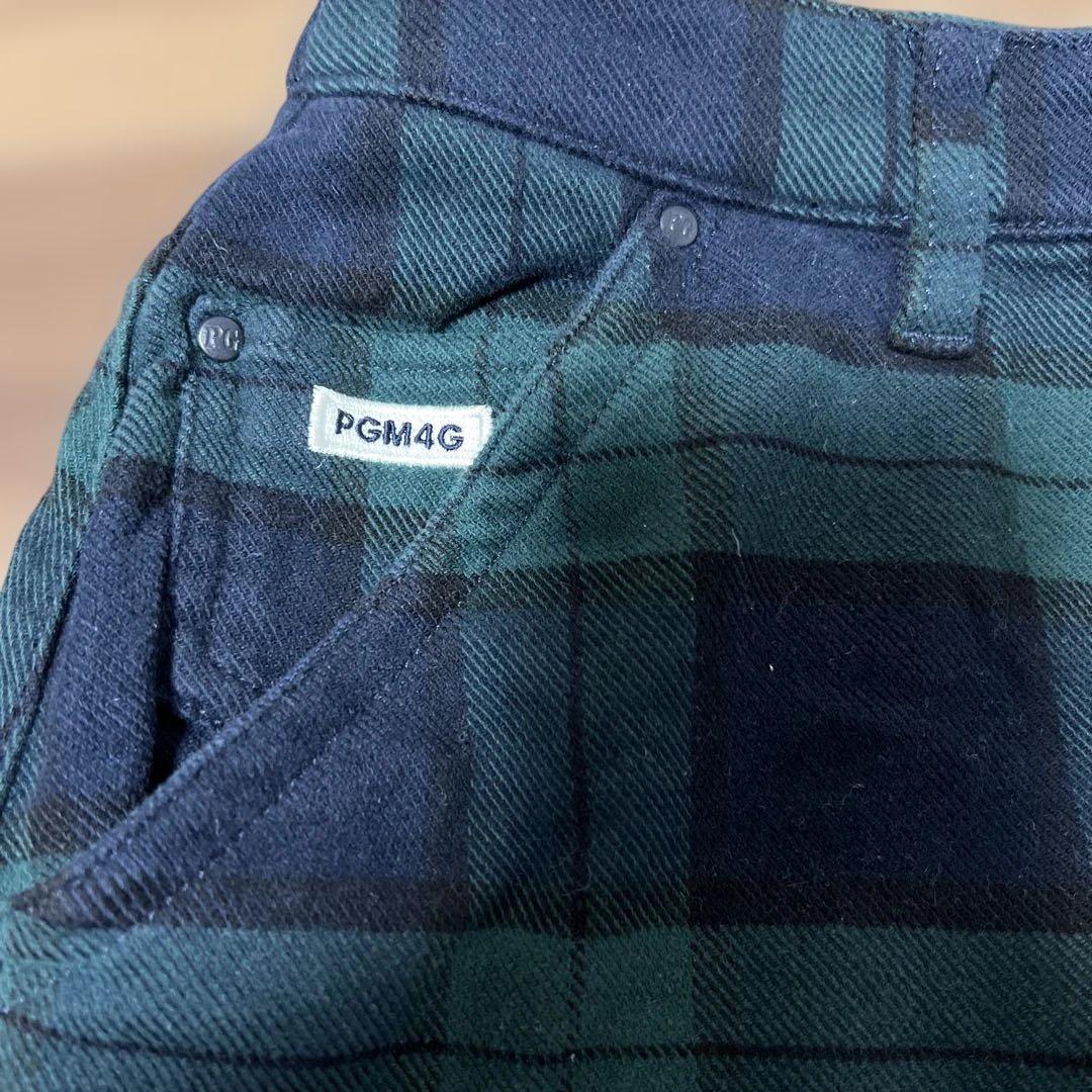 パーリーゲイツ　グリーンブラックチェック スカート