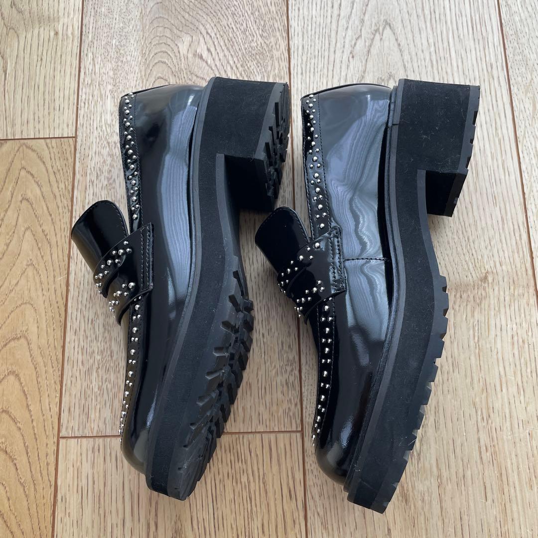 UNITEDARROWSスタッズローファー ブラック　35インチ