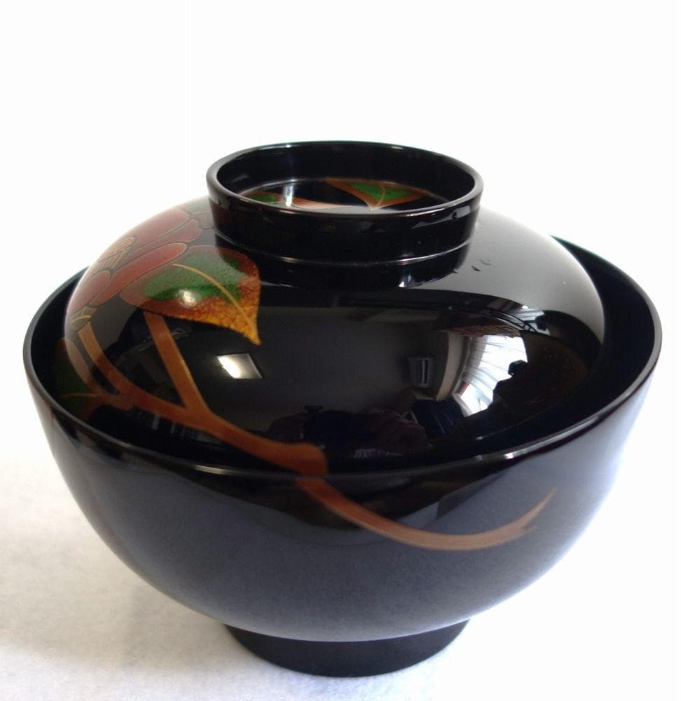 輪島塗 つばき蒔絵 吸物椀５客