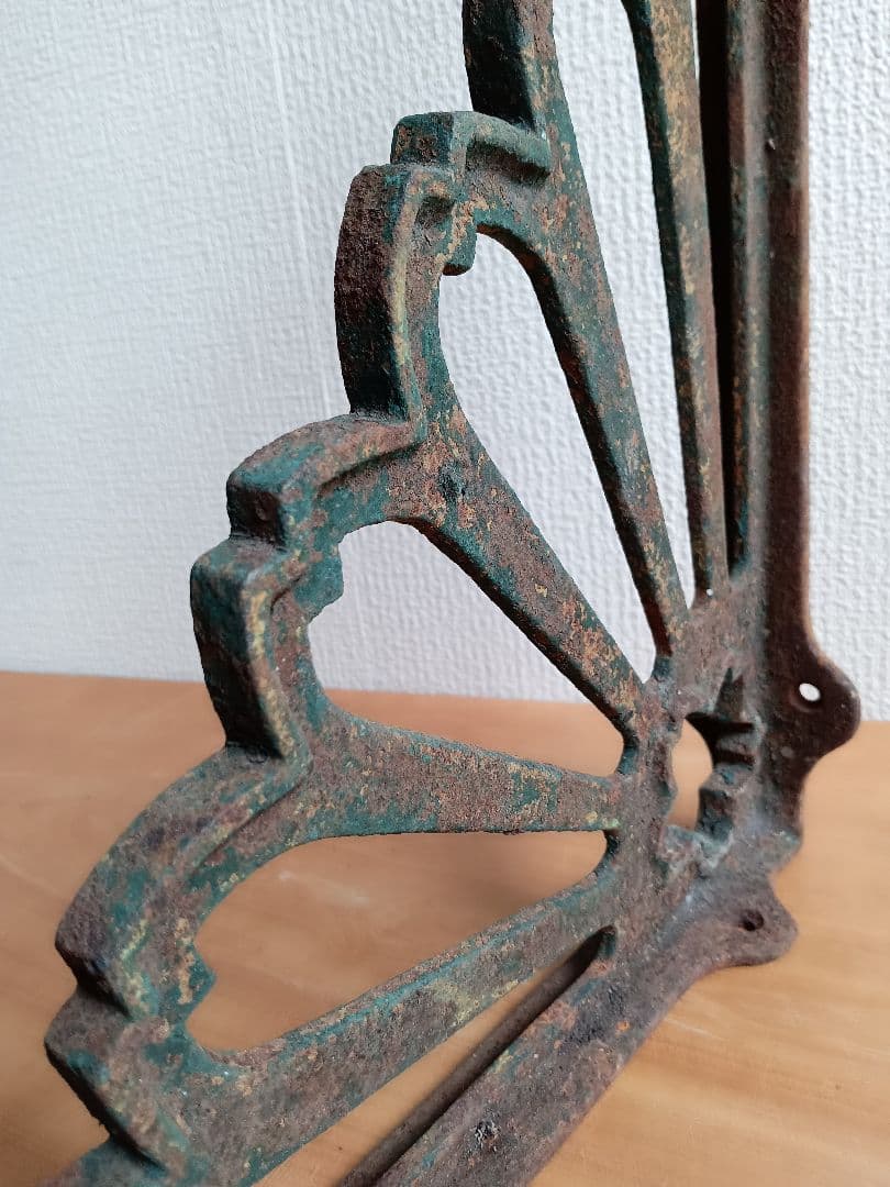 鋳鉄 棚受けブラケット 2点 ダークグリーン