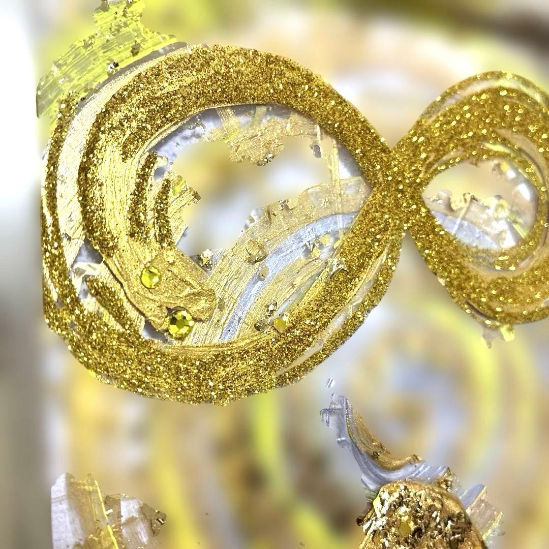 開運絵画　龍神様　金龍　白龍　赤龍　黒龍　フトマニ図　金箔　3点