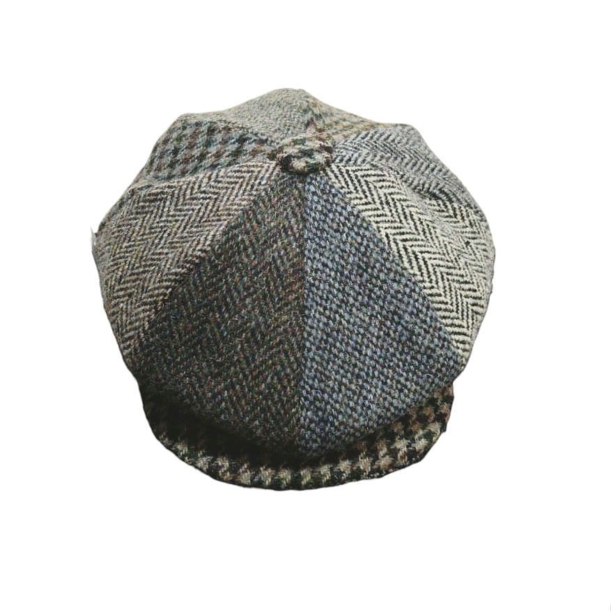新品 GLENAPPIN ハリスツイードパッチワーク ベイカーボーイキャスケット