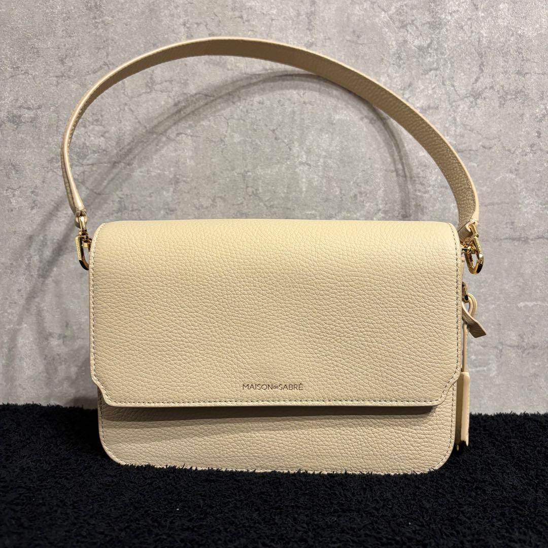 未使用級 MAISON de SABRÉ ショルダーバッグ ベージュ 2way