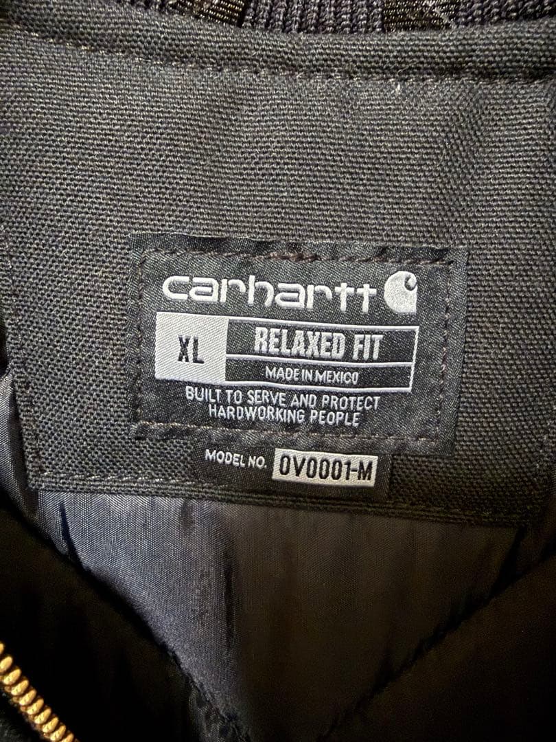 Carhartt 黒 リラックスフィット ベスト XL