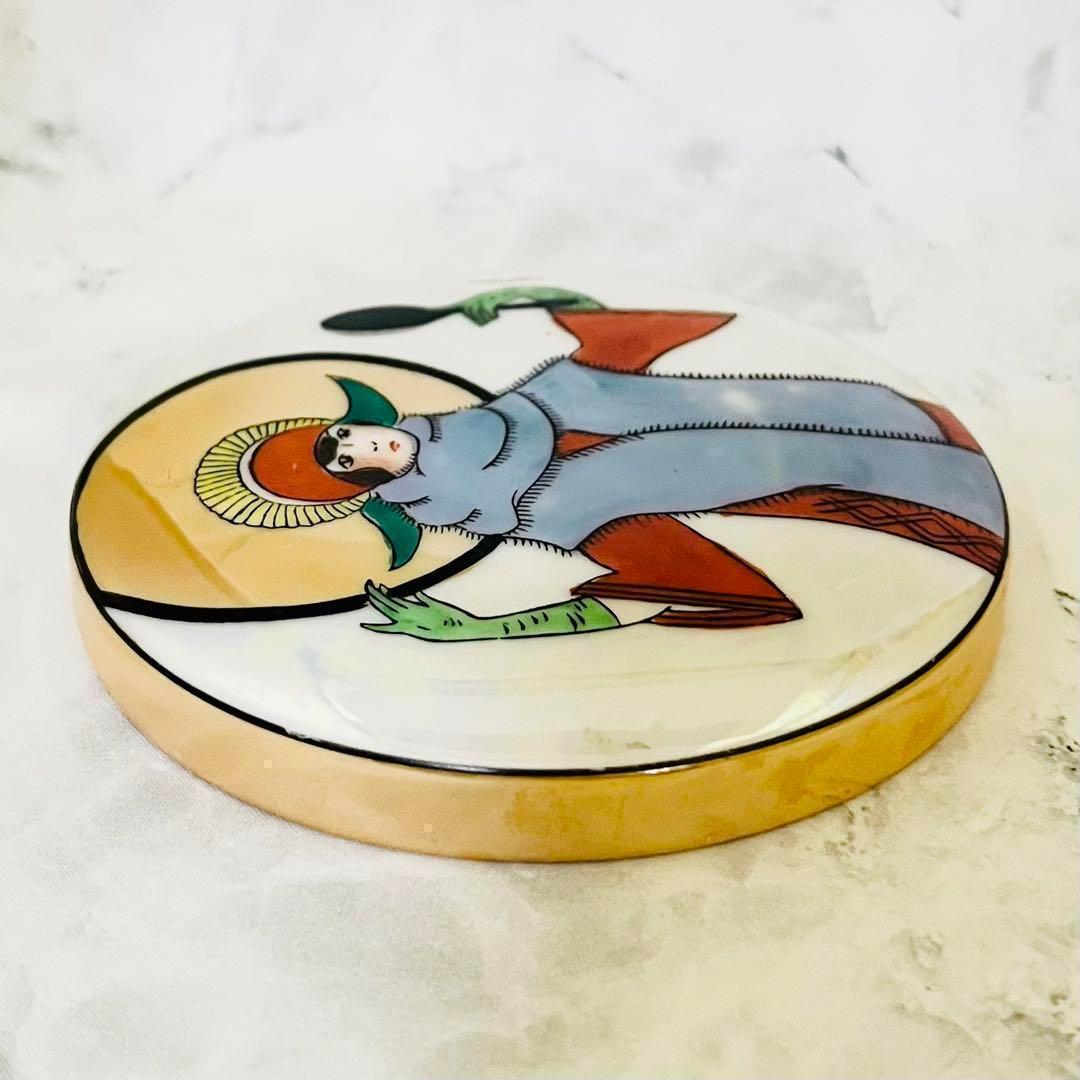 【オールドノリタケ/デコレディ/パフケース】アールデコ/ラスター彩/パウダー