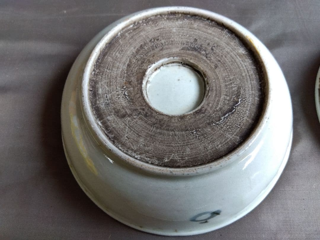 骨董　染付皿　中皿