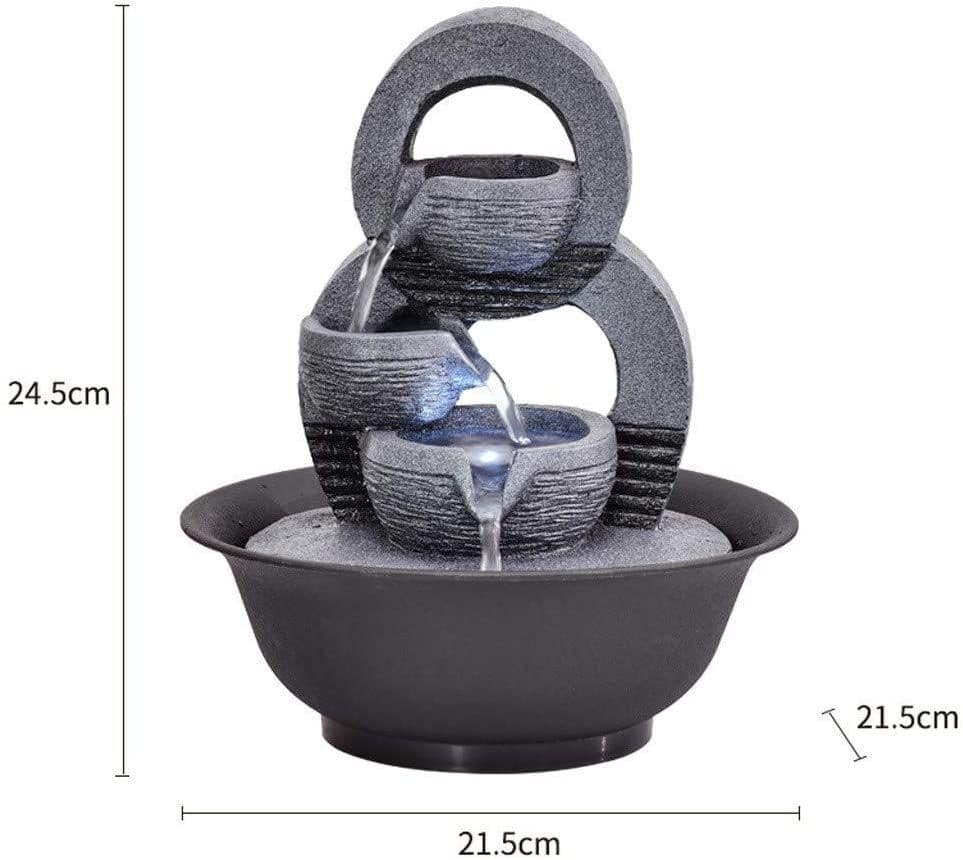インテリア卓上噴水 シンプルな樹脂卓上噴水噴水装飾屋内噴水ホー置物風水 室内噴水