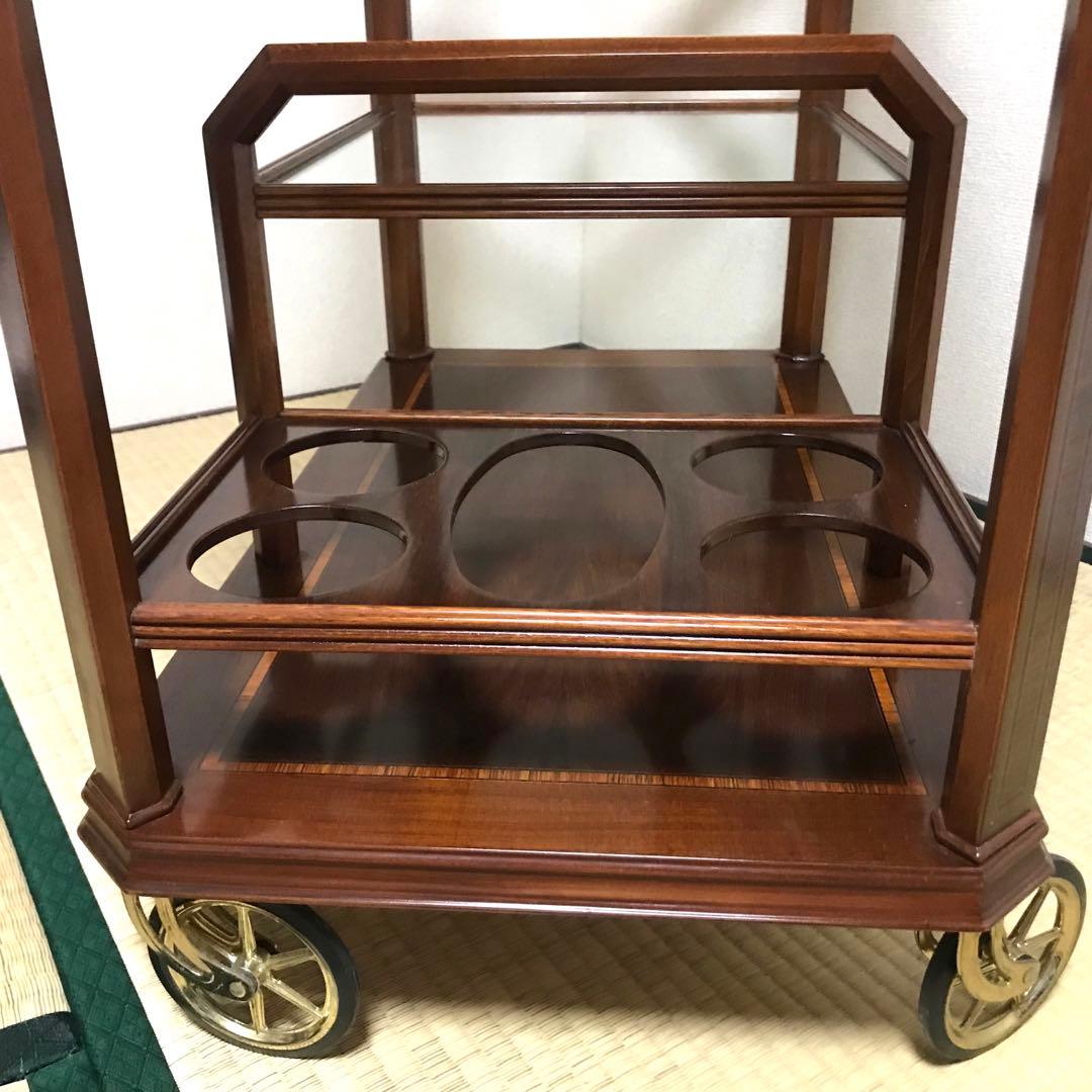 上品な 高級 キッチンワゴン 木製 アンティーク ビンテージ レストラン カフェ
