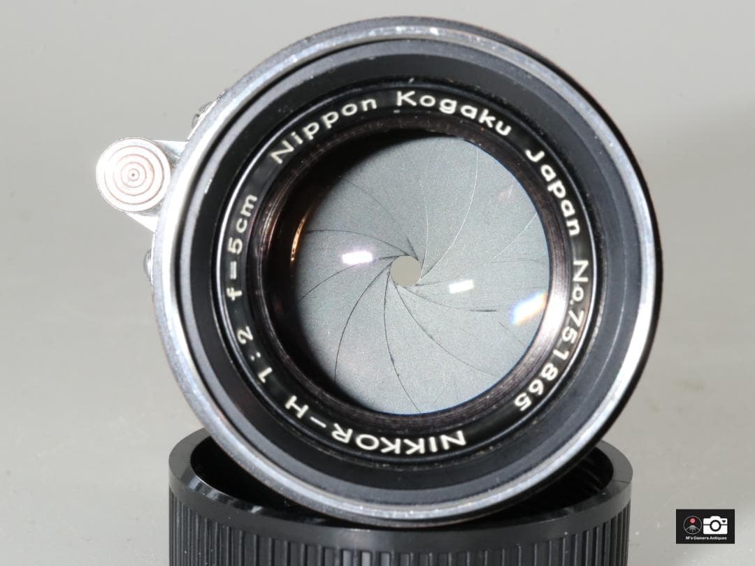 希少美品Nikkor H 5ｃm F/2 黒帯ライカＬ３９レンズ整備済２