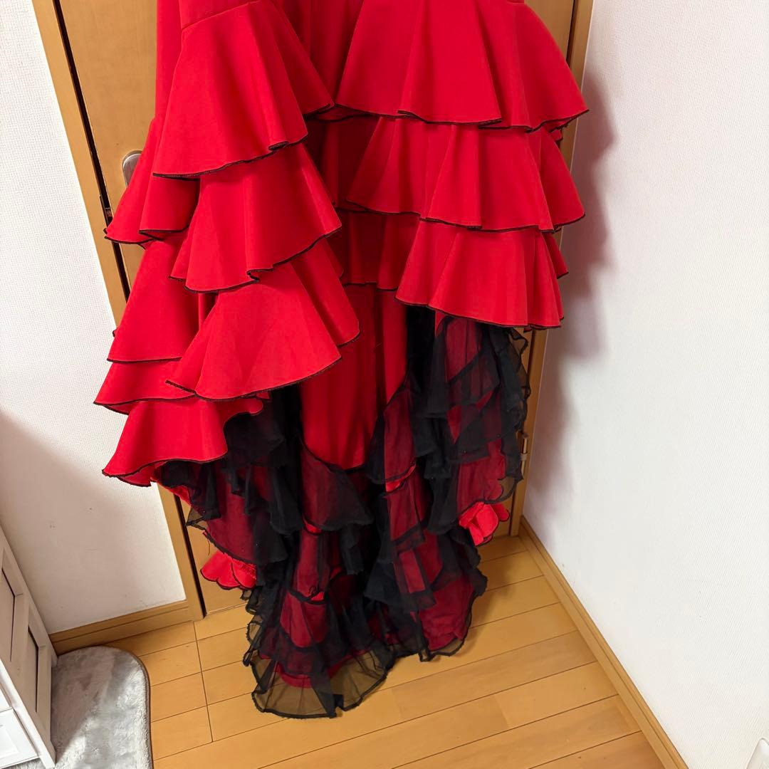 フラメンコバタデコーラ　赤×黒