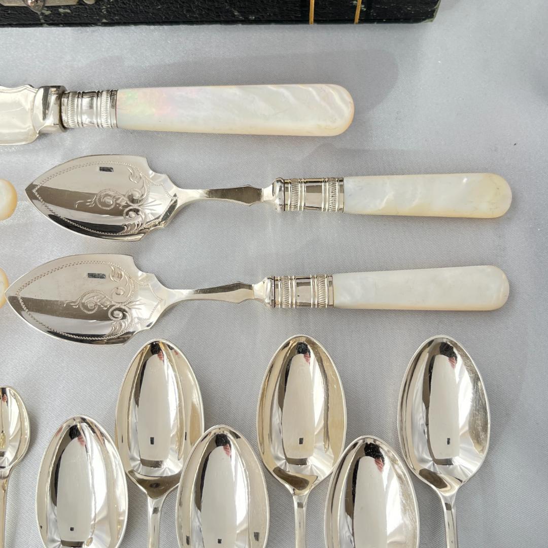 【英国】【白蝶貝】アフタヌーンティー向けセット マザーオブパール ケース