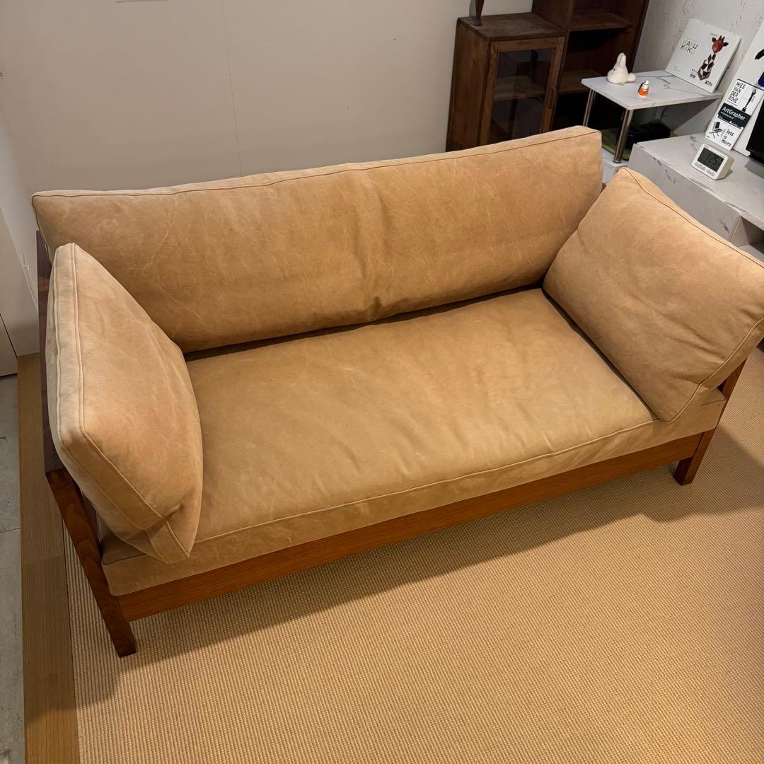 広松木工 リポーゾソファ／ベージュ2人掛けソファ