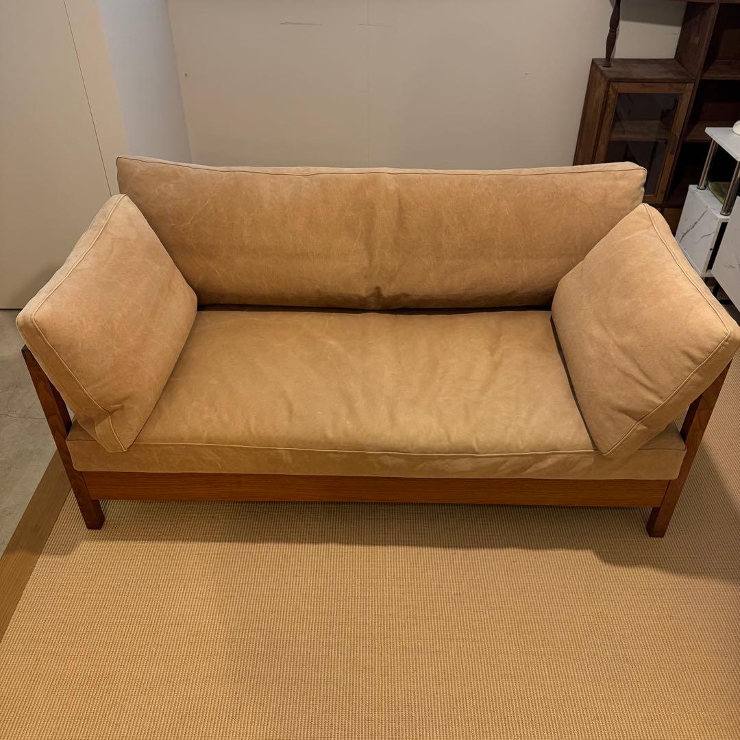 広松木工 リポーゾソファ／ベージュ2人掛けソファ