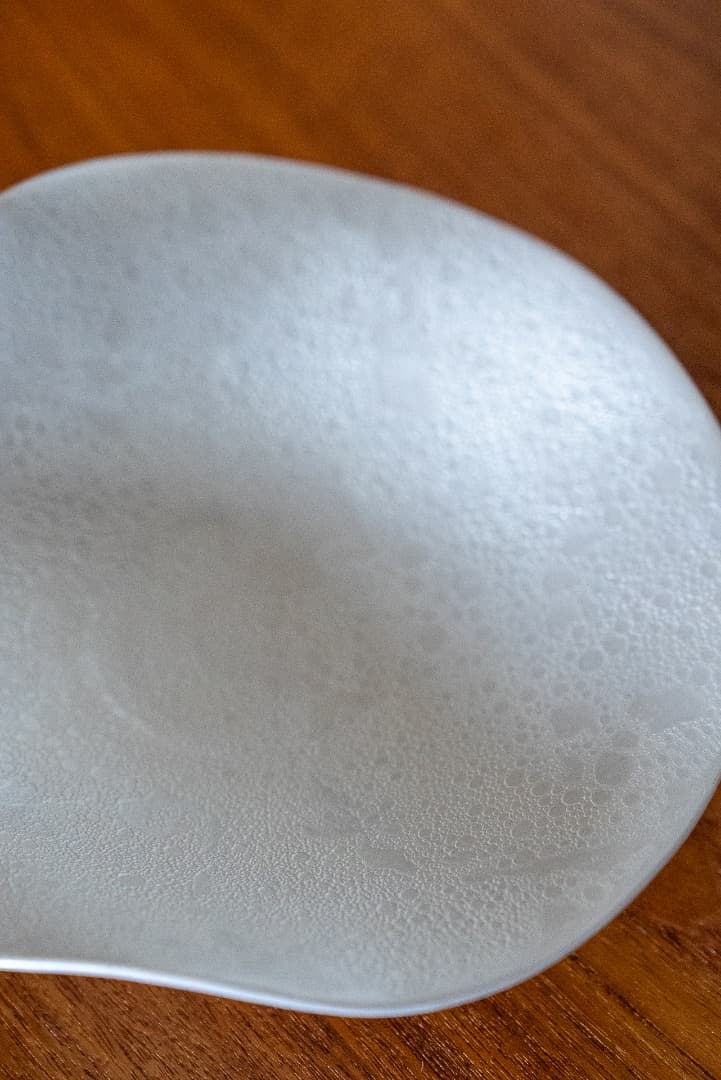 有田焼　吉右エ門窯「泡化粧 パール カービー鉢」4枚セット