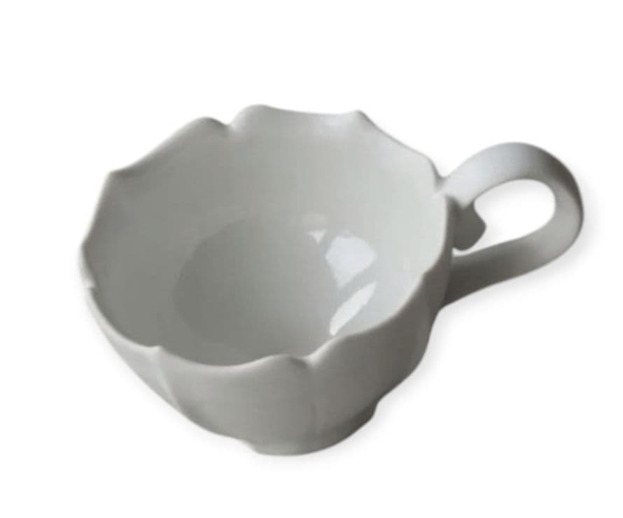 未使用 臼杵焼 カップ 2個 エスプレッソ 菱花 ペア ホワイト