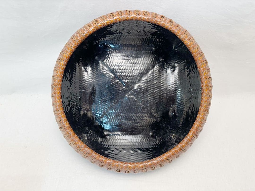 未使用 茶道具 唐物写 炭斗 炭入 炉・風炉兼用 炭取 竹編 炭道具 炭点前