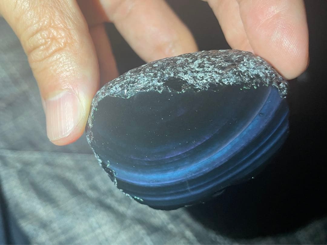 研磨品　十勝石玲瓏　ブルーレインボー　特級品