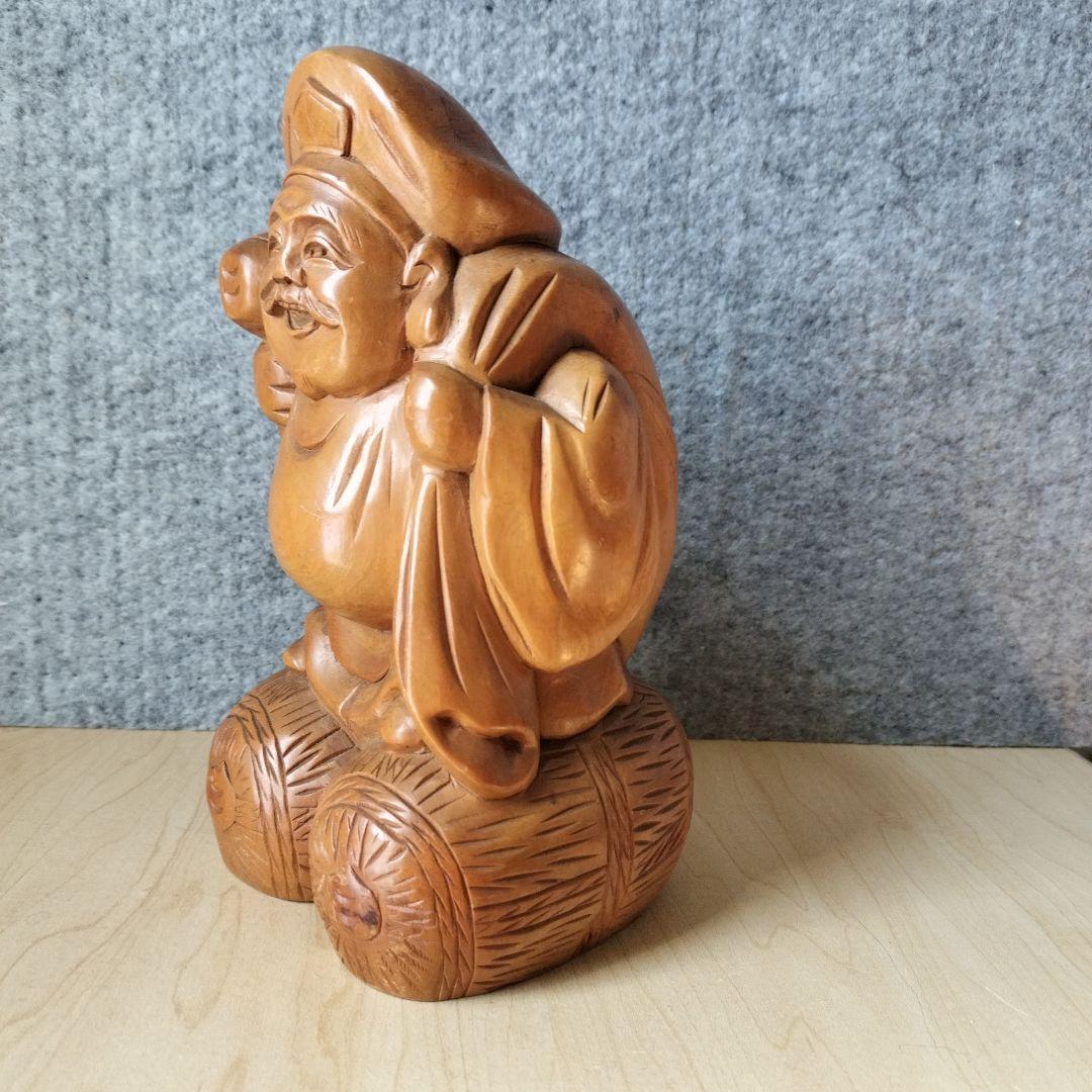 七福神　大黒様　布袋様　 木彫　置物　2体セット