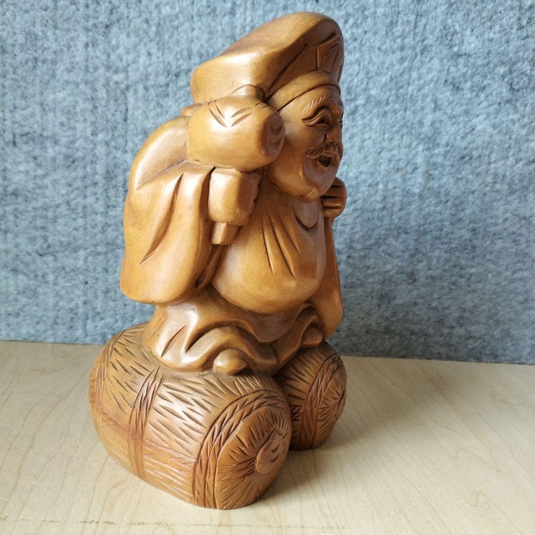 七福神　大黒様　布袋様　 木彫　置物　2体セット