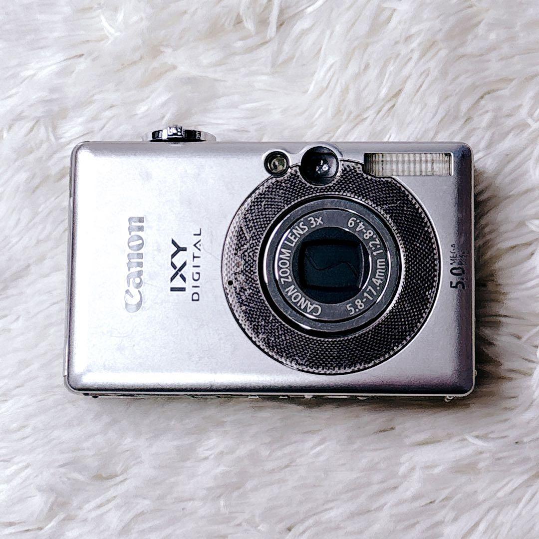 【人気】Canon IXY DIGITAL55シルバーコンデジカメラ女子オールド