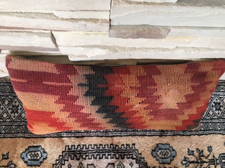 ビンテージラグ　トルコラグ　オールドキリム　クッションカバー
