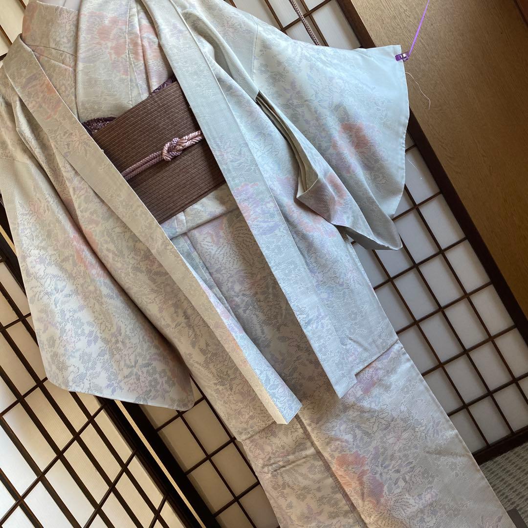 本場白大島　アンサンブル　草花模様