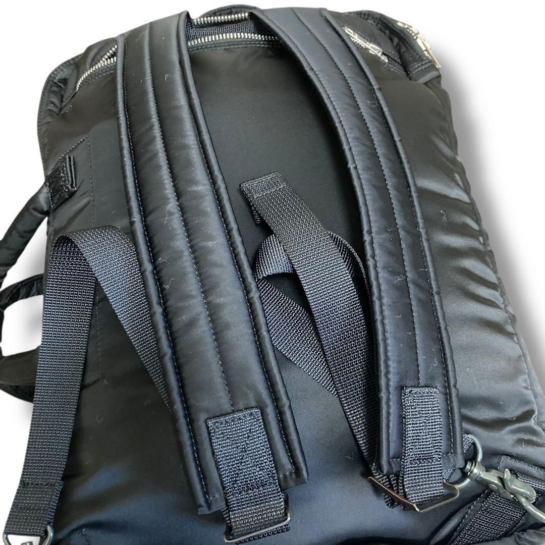 美品　新型　ポーター　ビジネスバッグ　3way　リュック　タンカー　2層　　黒