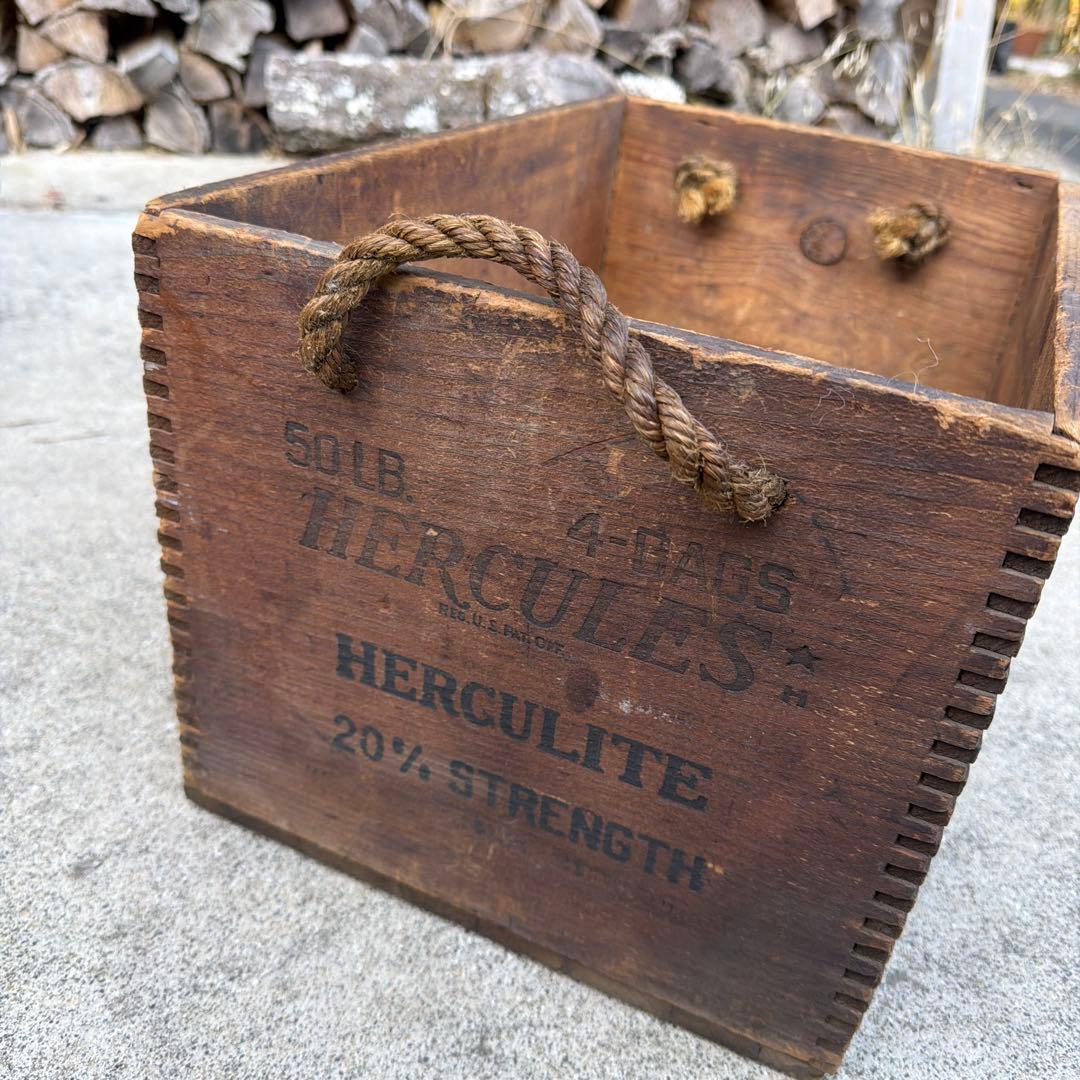 40-50s ヘラクレス　ヴィンテージ木箱 USA 製　アンティーク　店舗什器
