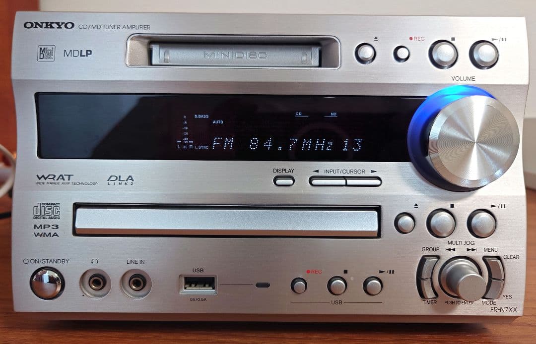 ONKYO X-N7XX CD/MDコンポ 純正リモコン【動作良好】