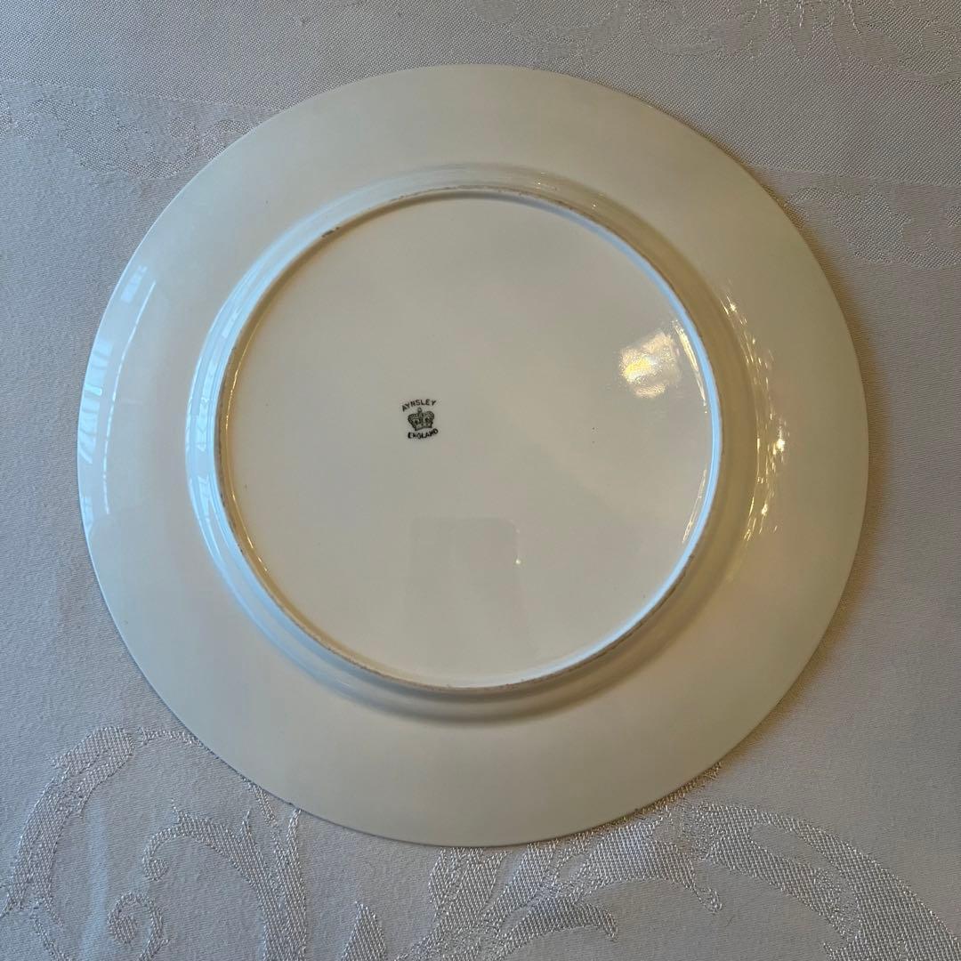 【ローズ ガーランド】美品 英国アンティーク エインズレイ　金彩　大皿　2枚