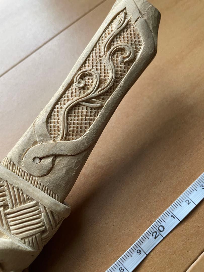 あやか【アイヌ】マキリ　レアな熊の彫刻デザイン入り