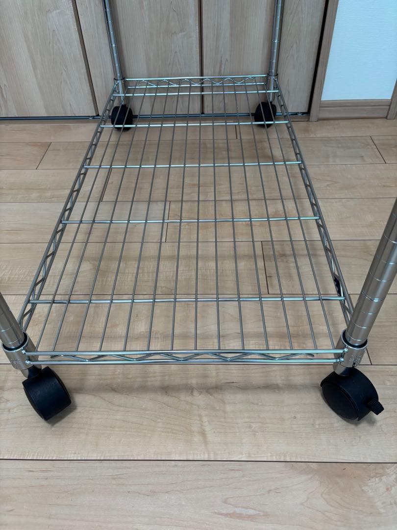 みんた様購入専用ルミナススリムキャスター付シルバー5段ラック　カバー付　90幅