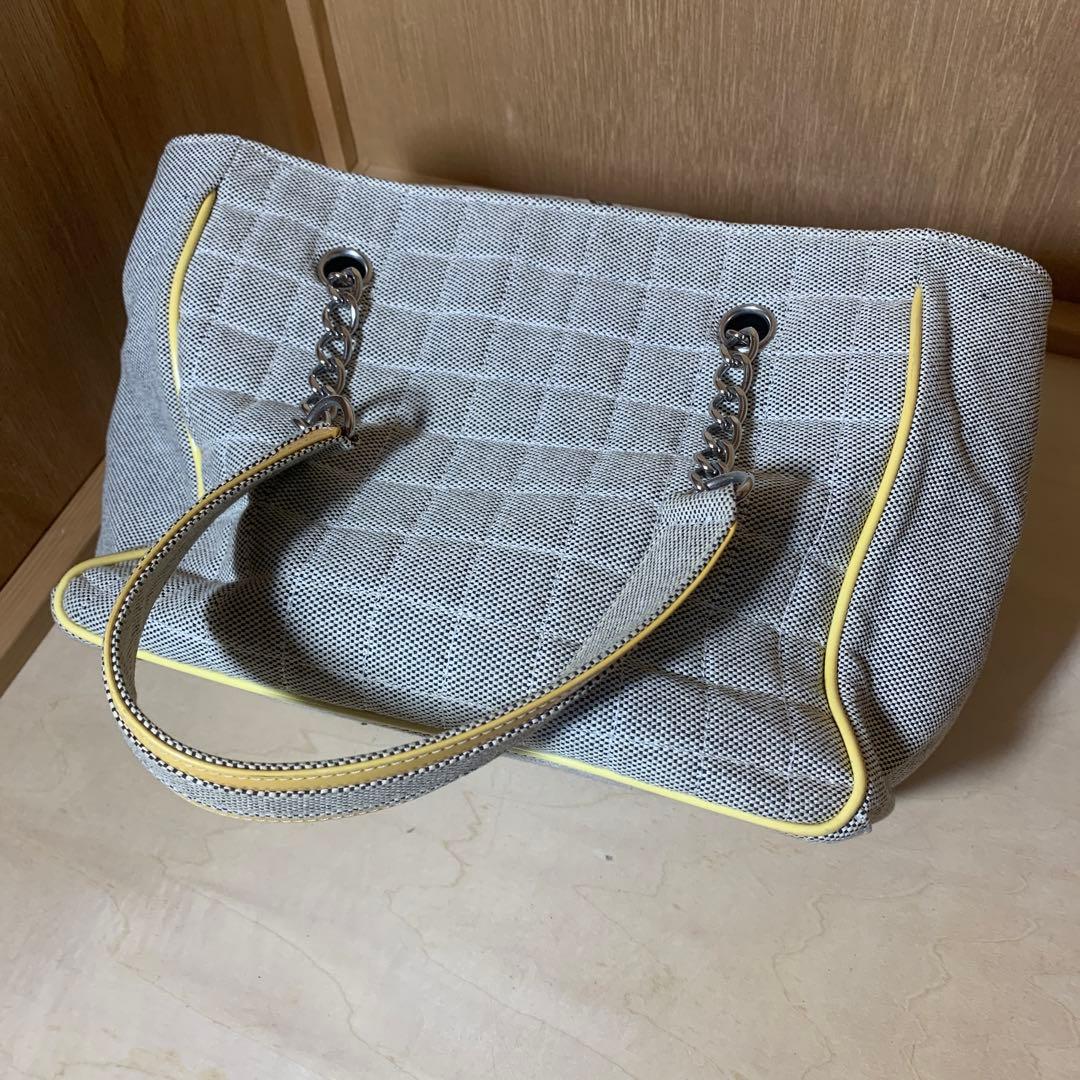 CHANEL シャネル カメリア NO5 チョコバー チェーントート グレー