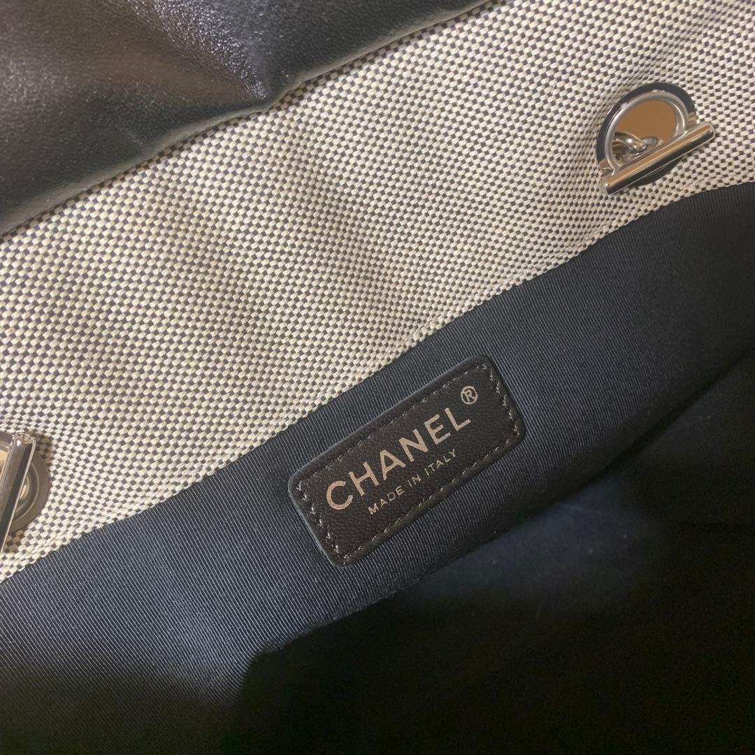 CHANEL シャネル カメリア NO5 チョコバー チェーントート グレー