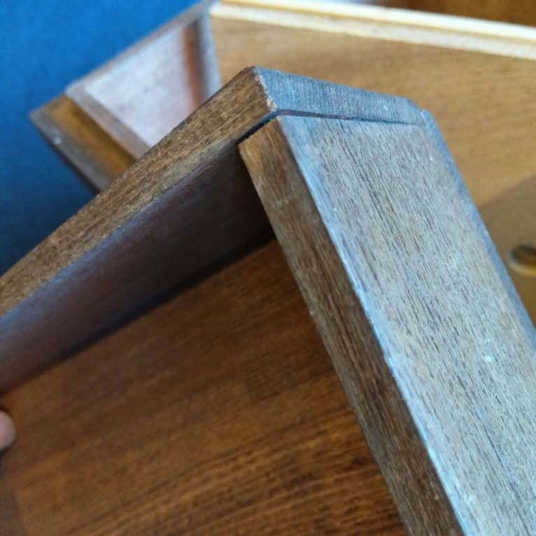 木製脚付き収納箱　蓋・中蓋２枚付　ヴィンテージ