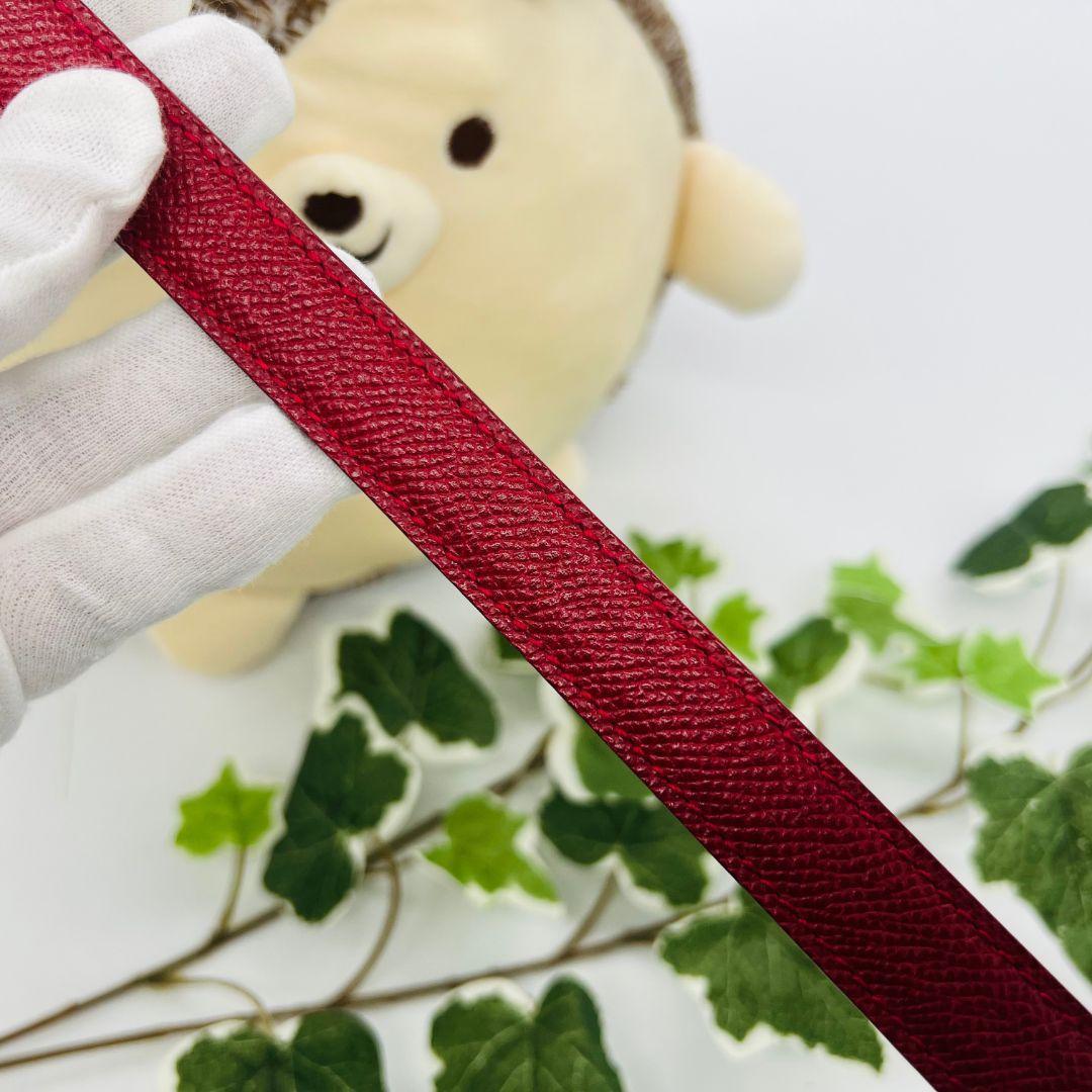 エルメス コンスタンス　ミニ　サイズ65 ベルト ボルドー レザー リバーシブル